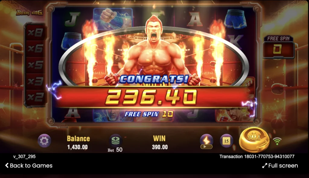 boxing king big win