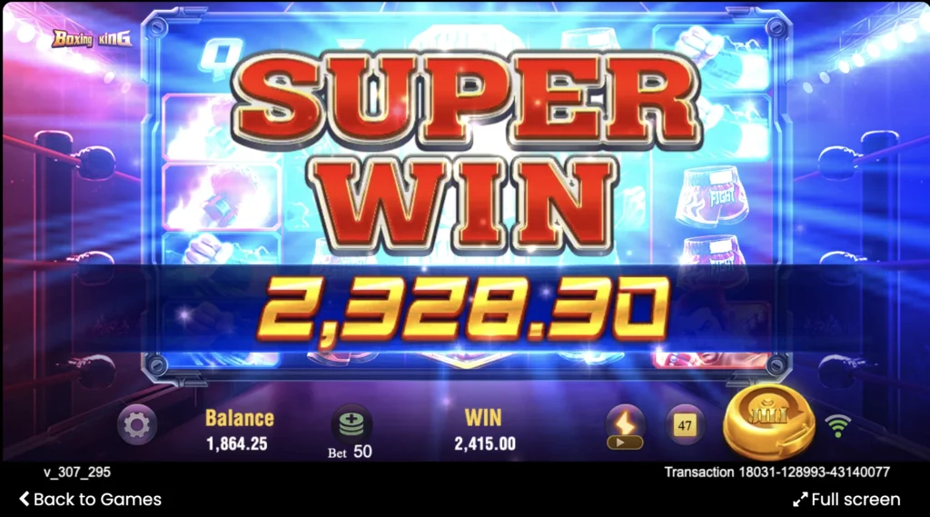 boxing king super win